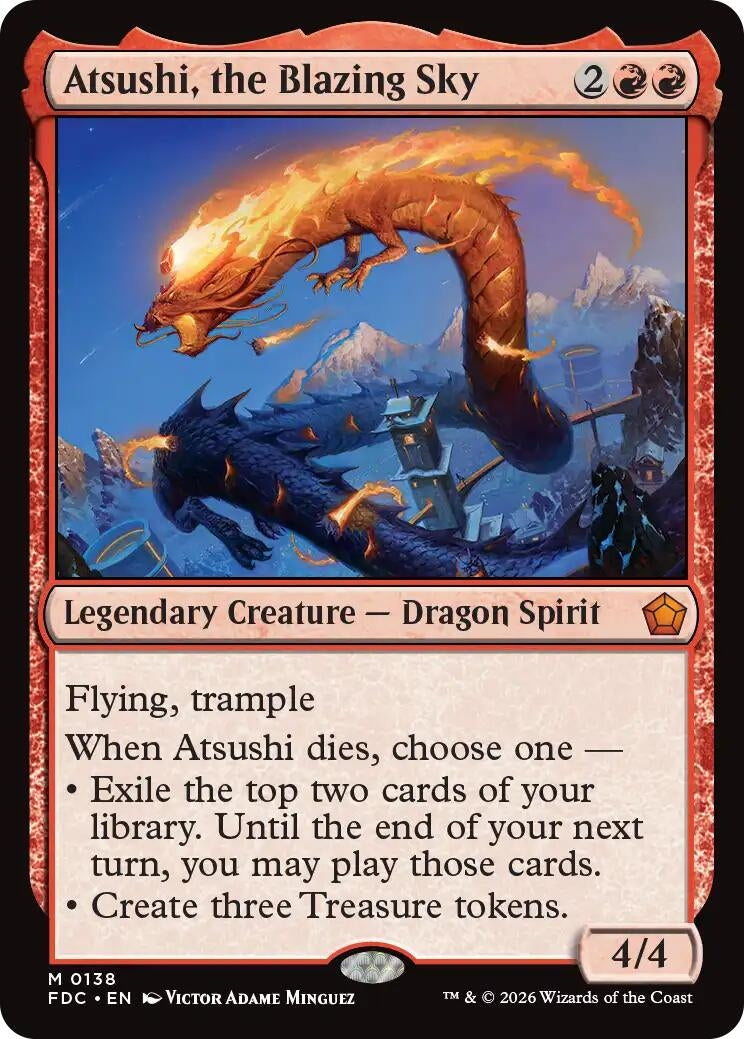 Image for Atsushi, the Blazing Sky (Commander: Foundations) (138) (FDC) - Magic: The Gathering