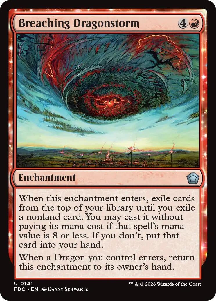 Image for Breaching Dragonstorm (Commander: Foundations) (141) (FDC) - Magic: The Gathering