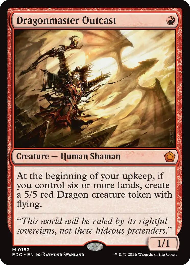 Image for Dragonmaster Outcast (Commander: Foundations) (153) (FDC) - Magic: The Gathering