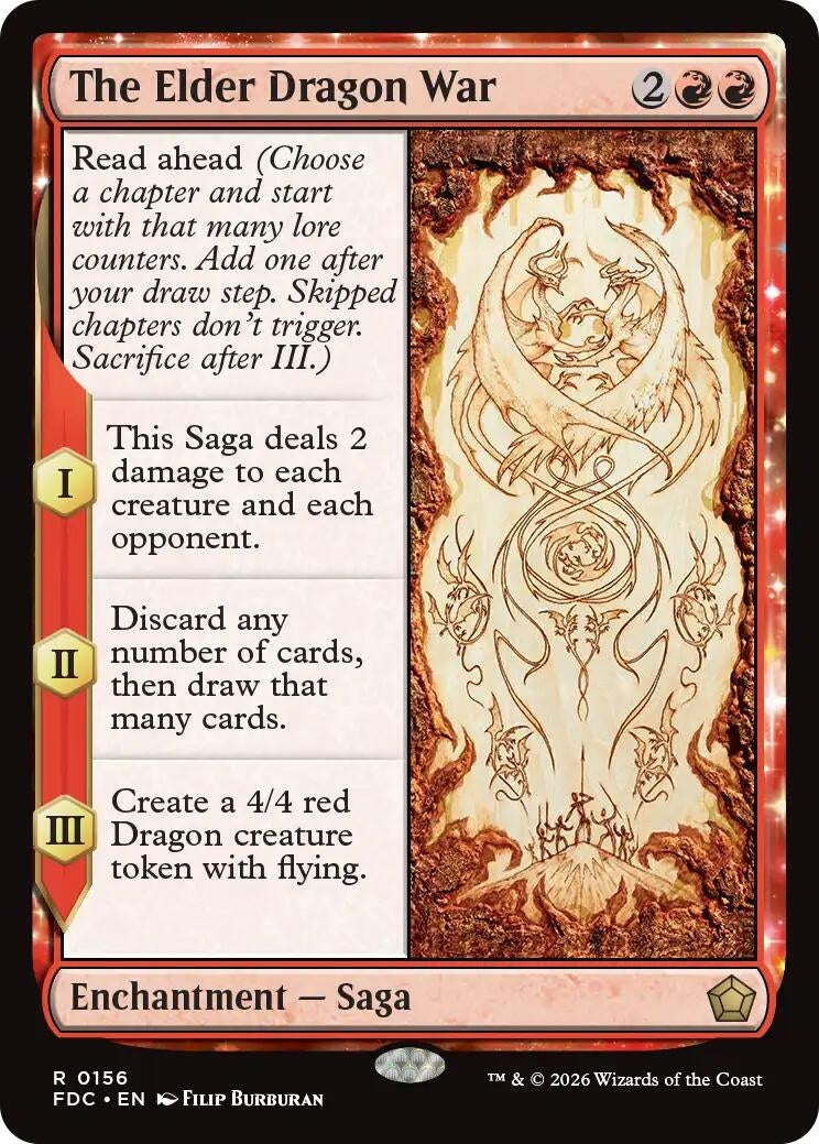 Image for The Elder Dragon War (Commander: Foundations) (156) (FDC) - Magic: The Gathering
