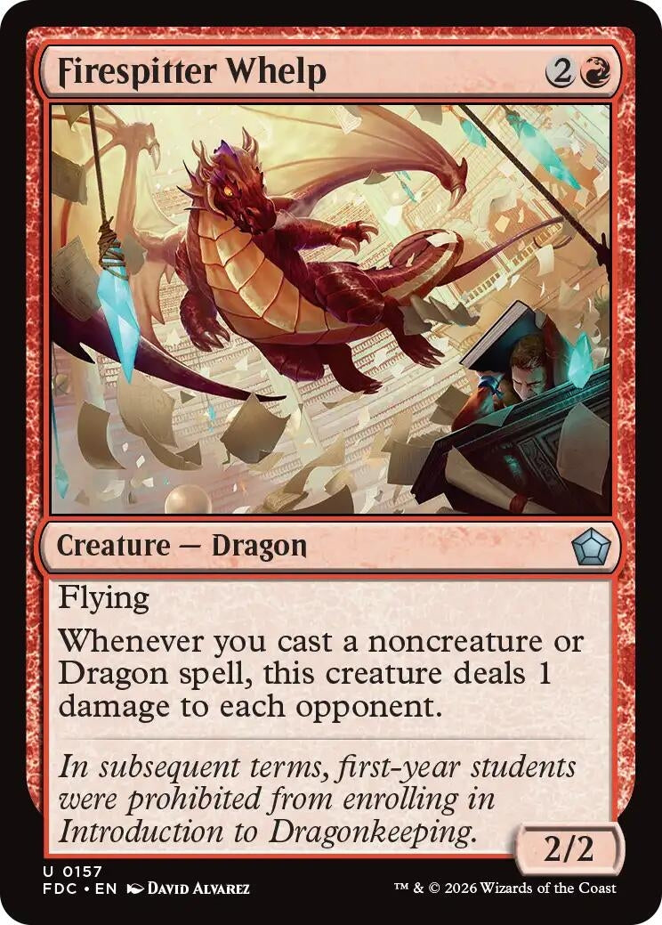 Image for Firespitter Whelp (Commander: Foundations) (157) (FDC) - Magic: The Gathering