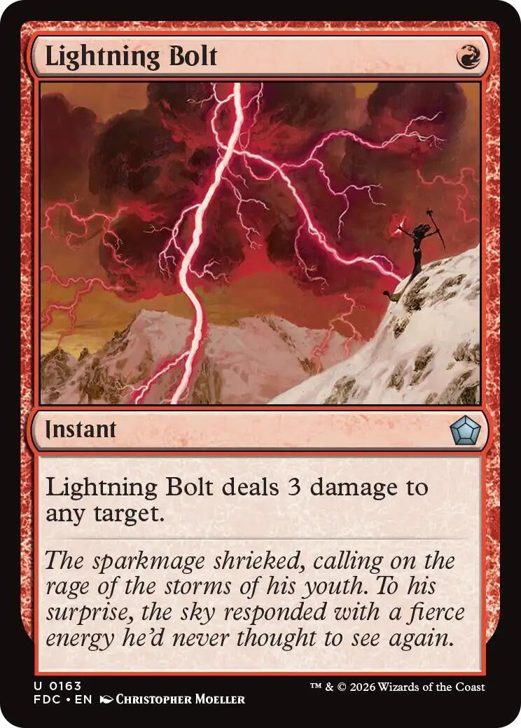 Image for Lightning Bolt (Commander: Foundations) (163) (FDC) - Magic: The Gathering