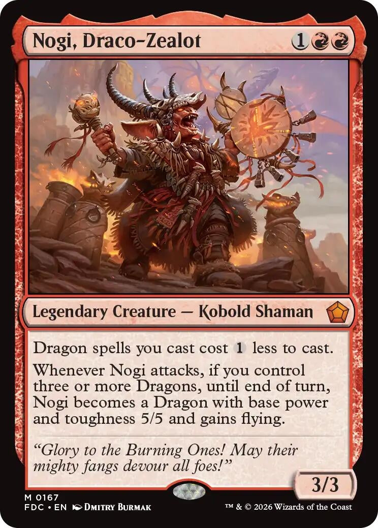 Image for Nogi, Draco-Zealot (Commander: Foundations) (167) (FDC) - Magic: The Gathering