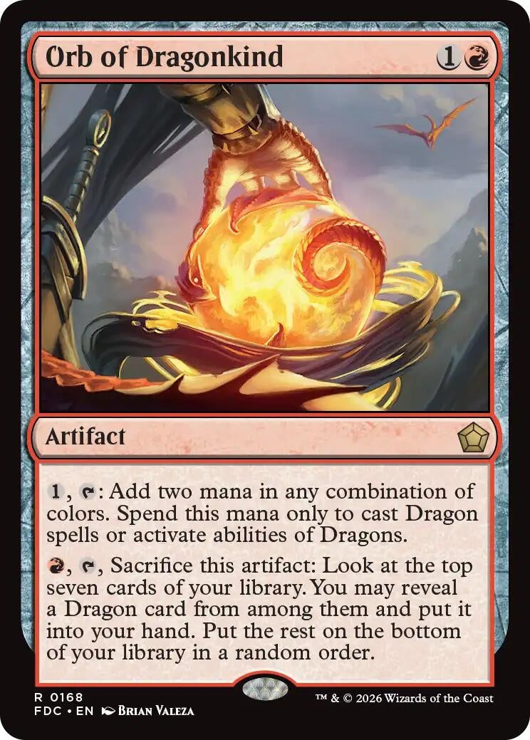 Image for Orb of Dragonkind (Commander: Foundations) (168) (FDC) - Magic: The Gathering