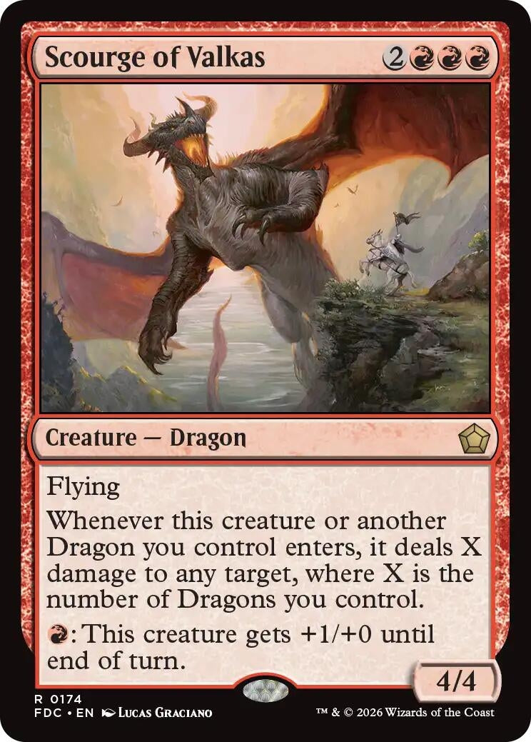 Image for Scourge of Valkas (Commander: Foundations) (174) (FDC) - Magic: The Gathering
