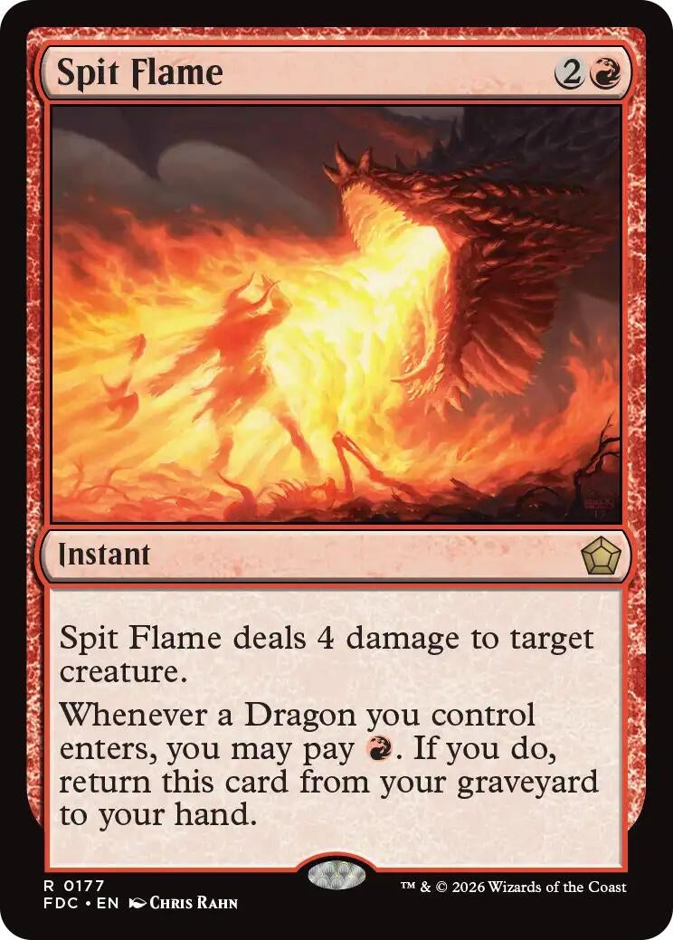 Image for Spit Flame (Commander: Foundations) (177) (FDC) - Magic: The Gathering