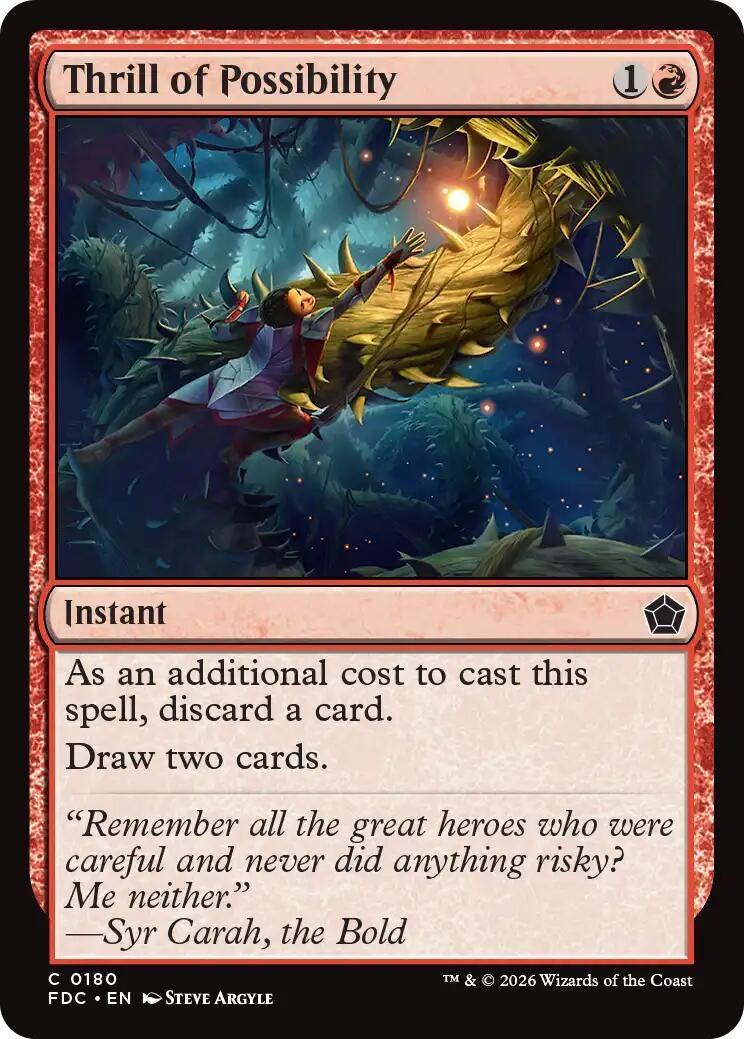 Image for Thrill of Possibility (Commander: Foundations) (180) (FDC) - Magic: The Gathering