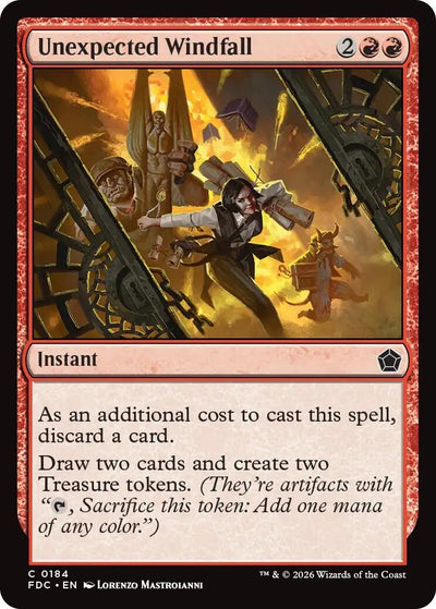 Unexpected Windfall (Commander: Foundations) (184) (FDC)