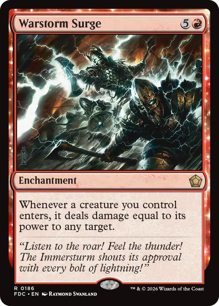Image for Warstorm Surge (Commander: Foundations) (186) (FDC) - Magic: The Gathering