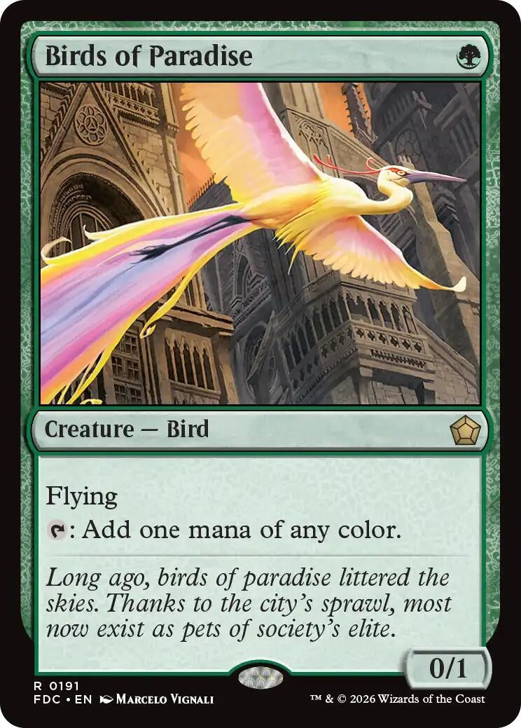 Image for Birds of Paradise (Commander: Foundations) (191) (FDC) - Magic: The Gathering