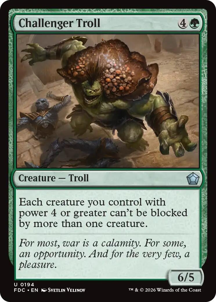 Image for Challenger Troll (Commander: Foundations) (194) (FDC) - Magic: The Gathering