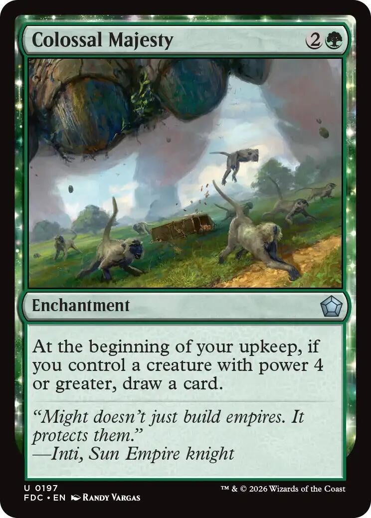 Image for Colossal Majesty (Commander: Foundations) (197) (FDC) - Magic: The Gathering