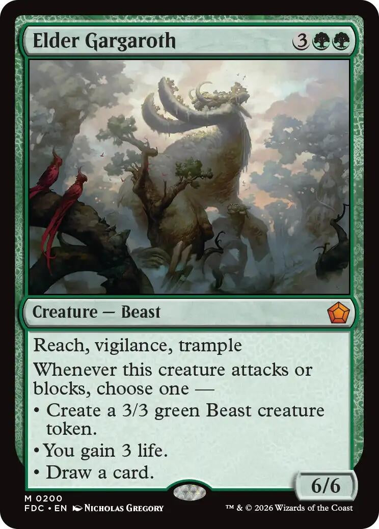 Image for Elder Gargaroth (Commander: Foundations) (200) (FDC) - Magic: The Gathering