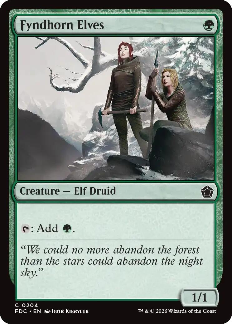 Image for Fyndhorn Elves (Commander: Foundations) (204) (FDC) - Magic: The Gathering