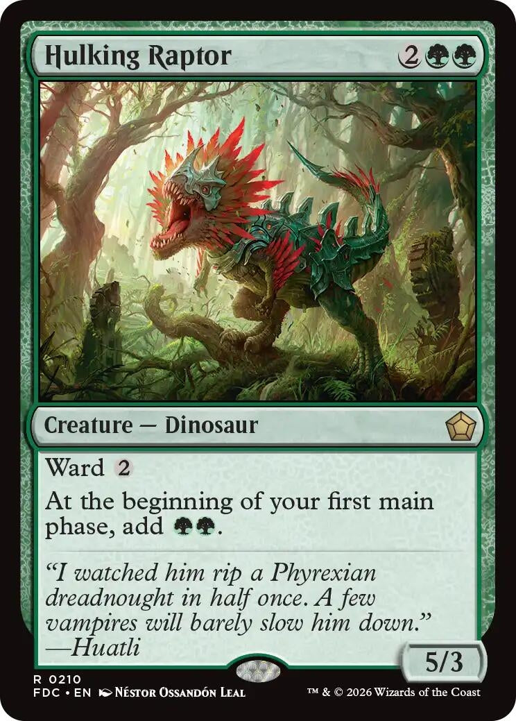 Image for Hulking Raptor (Commander: Foundations) (210) (FDC) - Magic: The Gathering