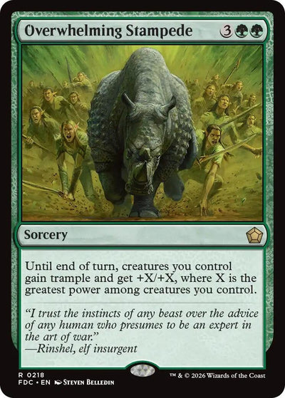 Overwhelming Stampede (Commander: Foundations) (218) (FDC)