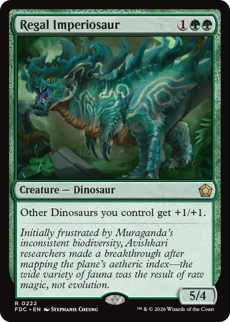 Image for Regal Imperiosaur (Commander: Foundations) (222) (FDC) - Magic: The Gathering