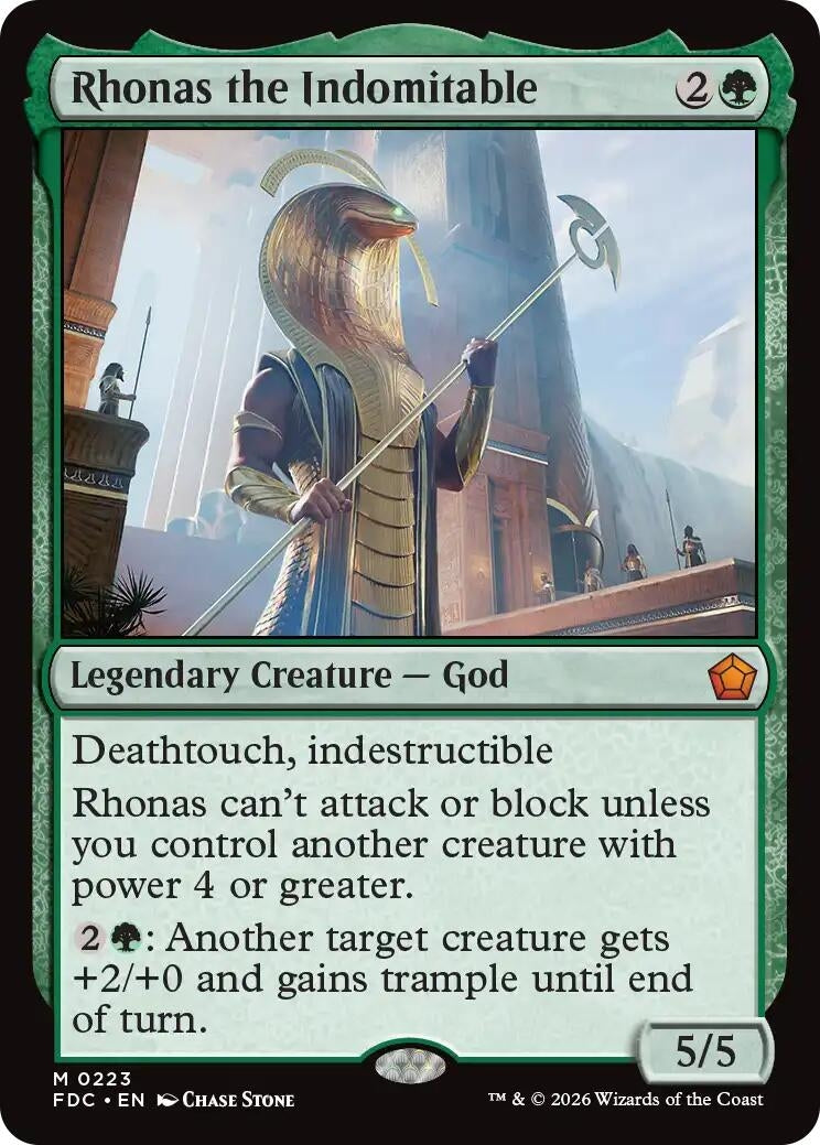 Image for Rhonas the Indomitable (Commander: Foundations) (223) (FDC) - Magic: The Gathering