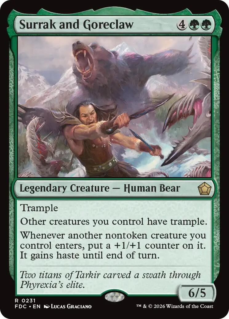 Image for Surrak and Goreclaw (Commander: Foundations) (231) (FDC) - Magic: The Gathering