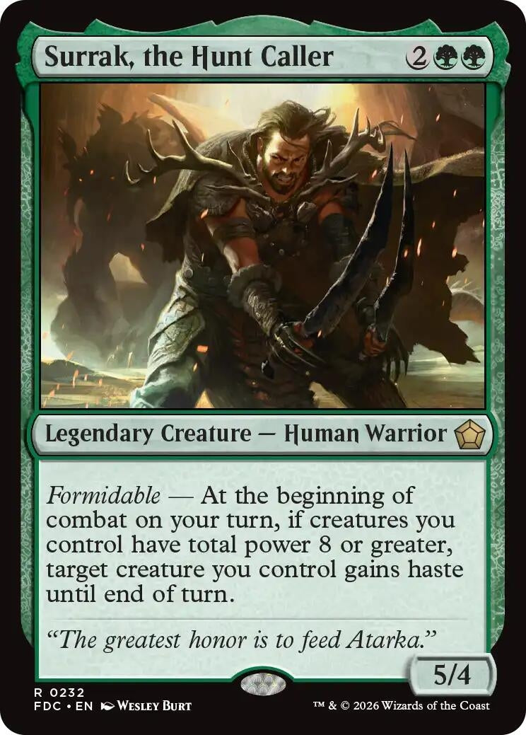 Image for Surrak, the Hunt Caller (Commander: Foundations) (232) (FDC) - Magic: The Gathering
