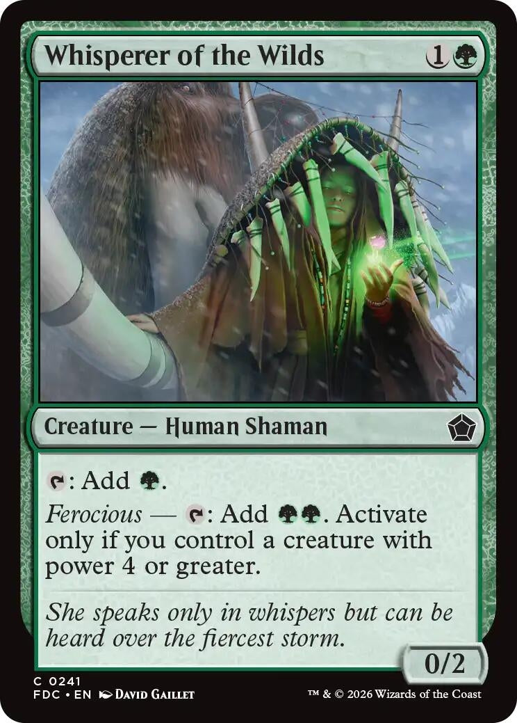 Image for Whisperer of the Wilds (Commander: Foundations) (241) (FDC) - Magic: The Gathering