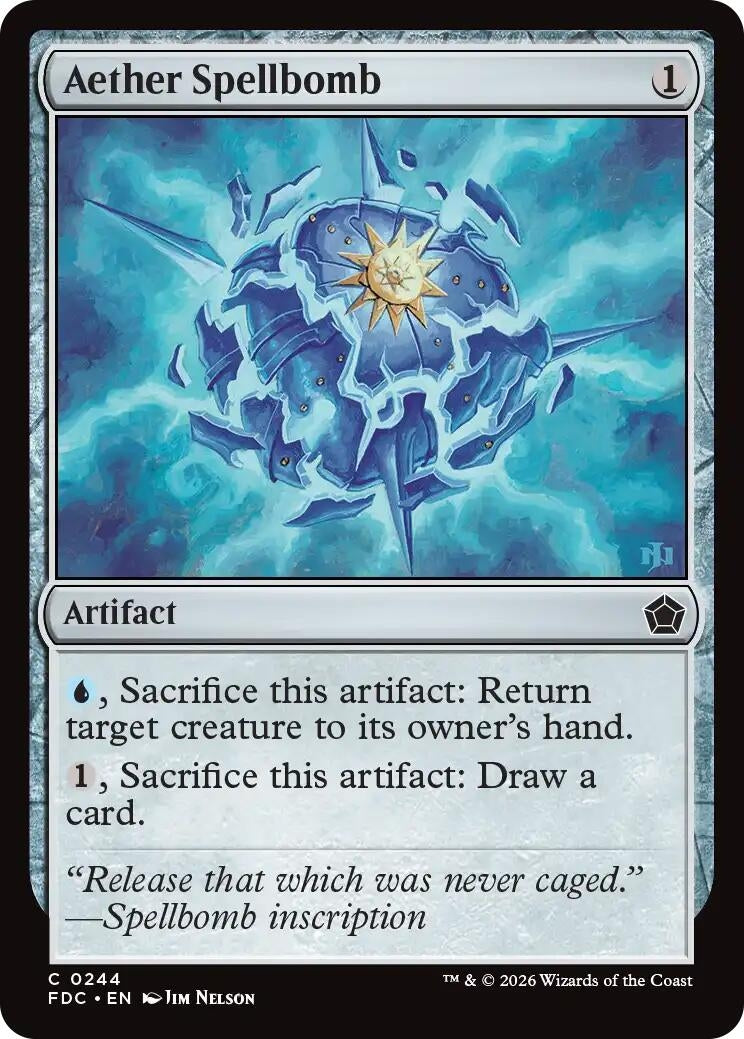 Image for Aether Spellbomb (Commander: Foundations) (244) (FDC) - Magic: The Gathering
