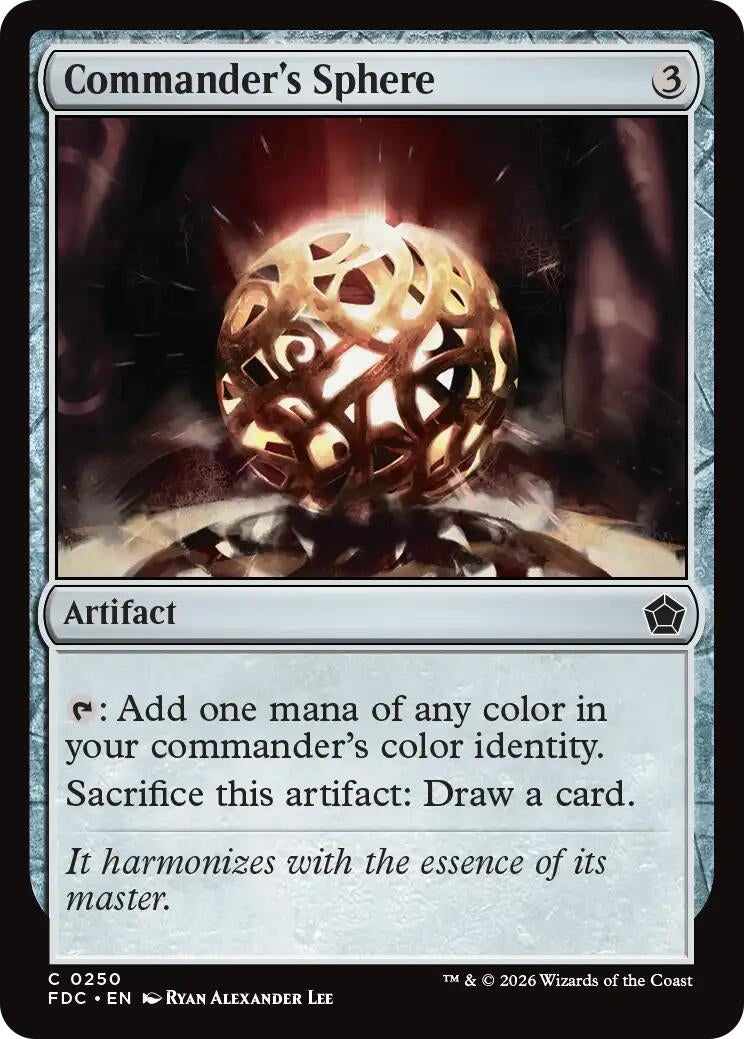 Image for Commander's Sphere (Commander: Foundations) (250) (FDC) - Magic: The Gathering