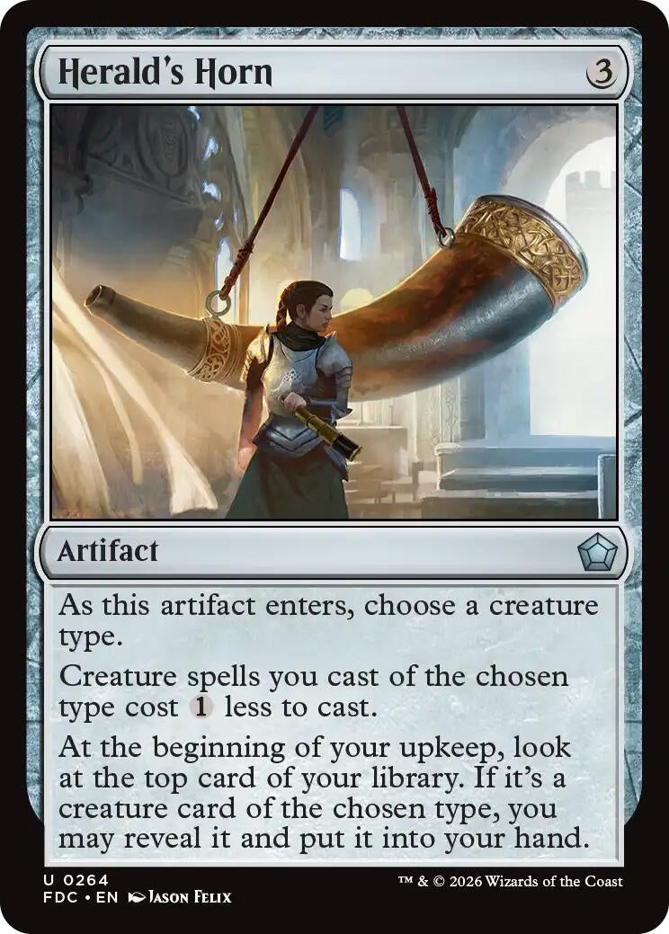 Image for Herald's Horn (Commander: Foundations) (264) (FDC) - Magic: The Gathering