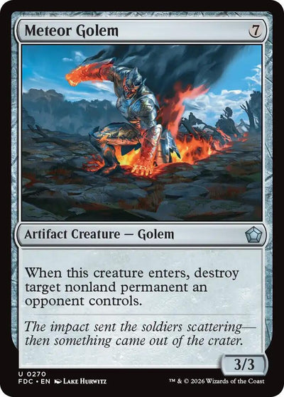 Meteor Golem (Commander: Foundations) (270) (FDC)