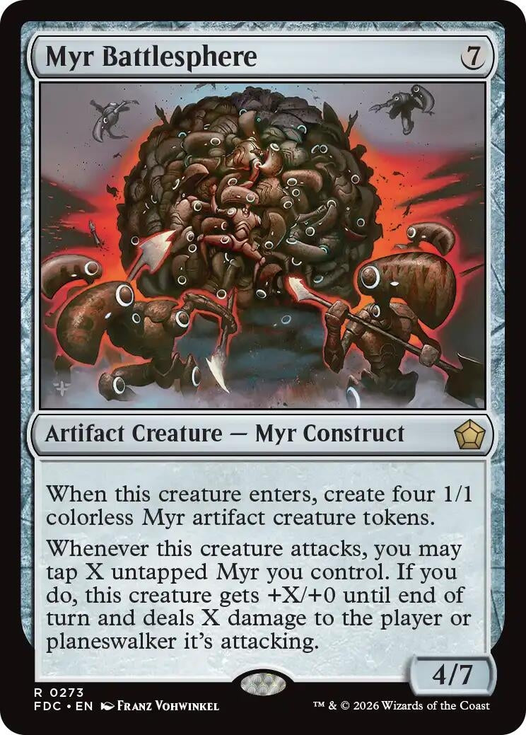 Image for Myr Battlesphere (Commander: Foundations) (273) (FDC) - Magic: The Gathering