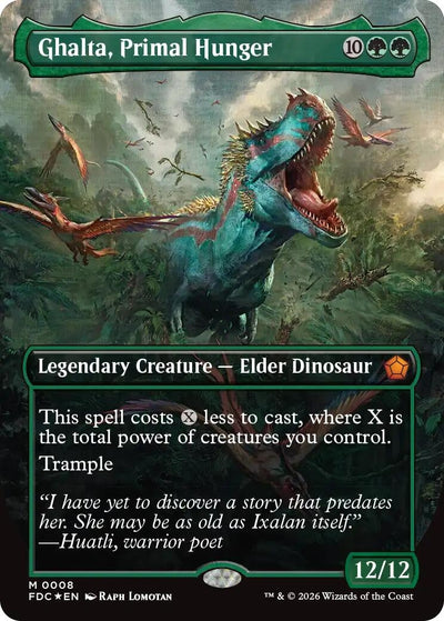 Ghalta, Primal Hunger (Borderless) (Commander: Foundations) (8) (FDC)