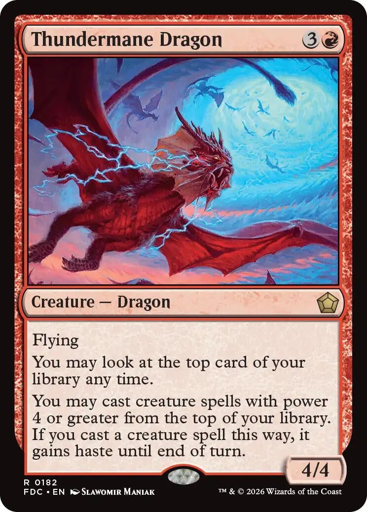 Image for Thundermane Dragon (Commander: Foundations) (182) (FDC) - Magic: The Gathering