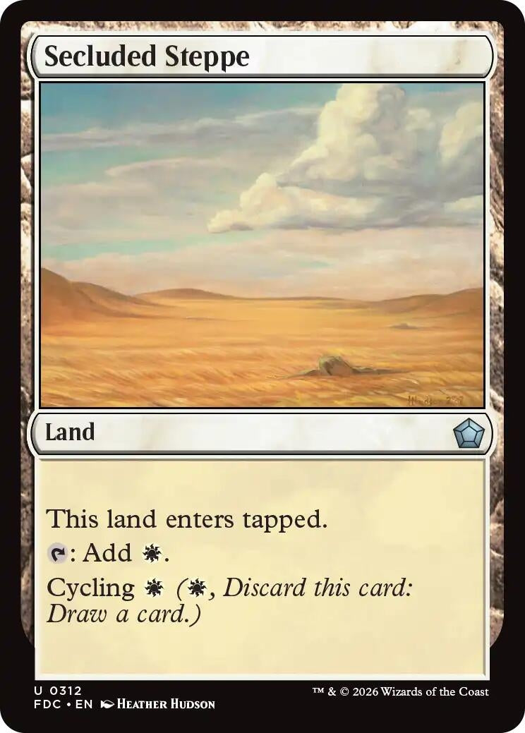 Image for Secluded Steppe (Commander: Foundations) (312) (FDC) - Magic: The Gathering
