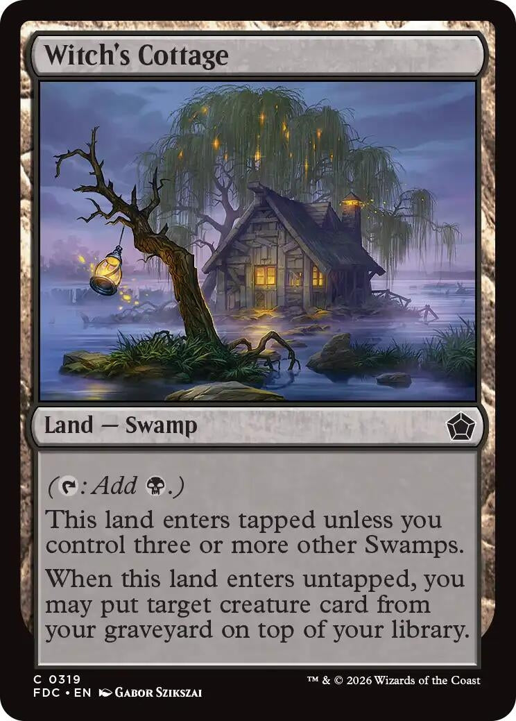 Image for Witch's Cottage (Commander: Foundations) (319) (FDC) - Magic: The Gathering