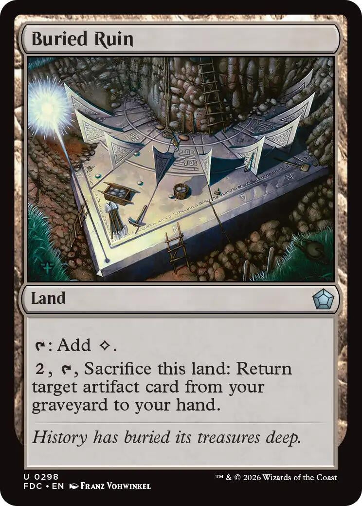 Image for Buried Ruin (Commander: Foundations) (298) (FDC) - Magic: The Gathering