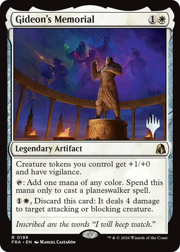 Image for Gideon's Memorial (Promo Pack: Reality Fracture) (198) (PPFRA) - Magic: The Gathering