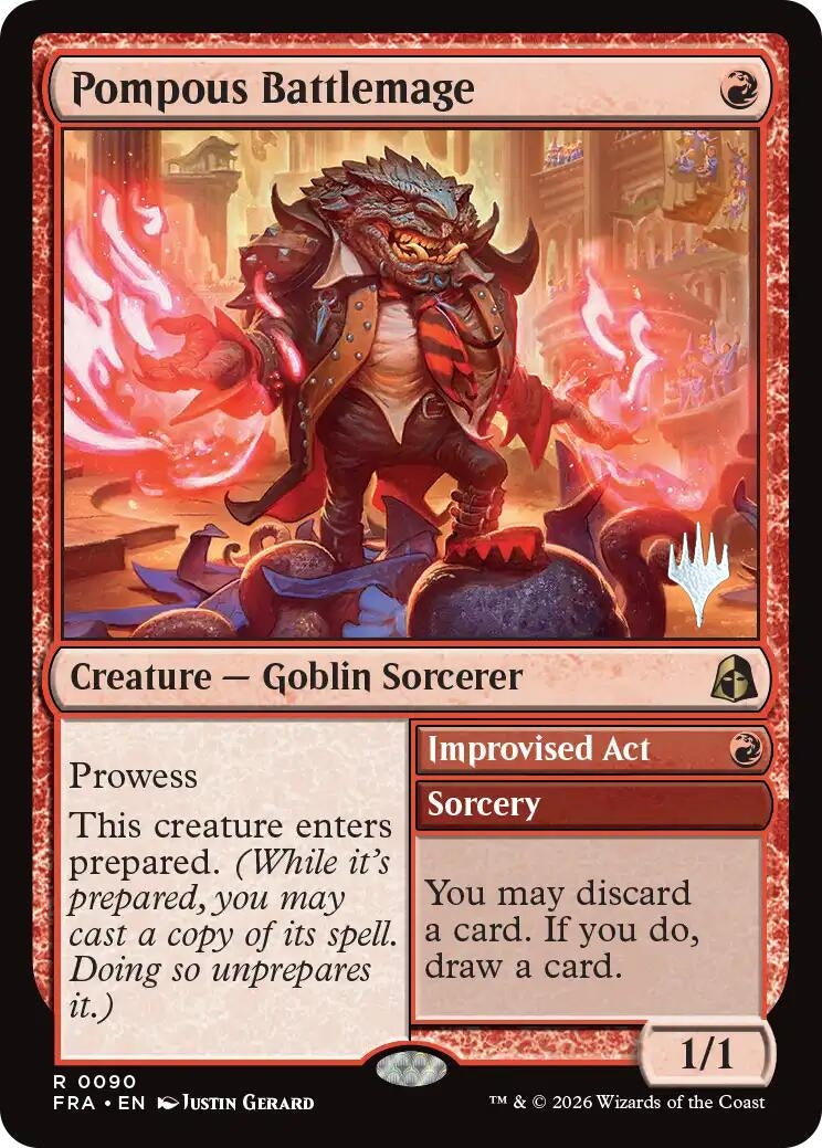 Image for Pompous Battlemage (Promo Pack: Reality Fracture) (90) (PPFRA) - Magic: The Gathering