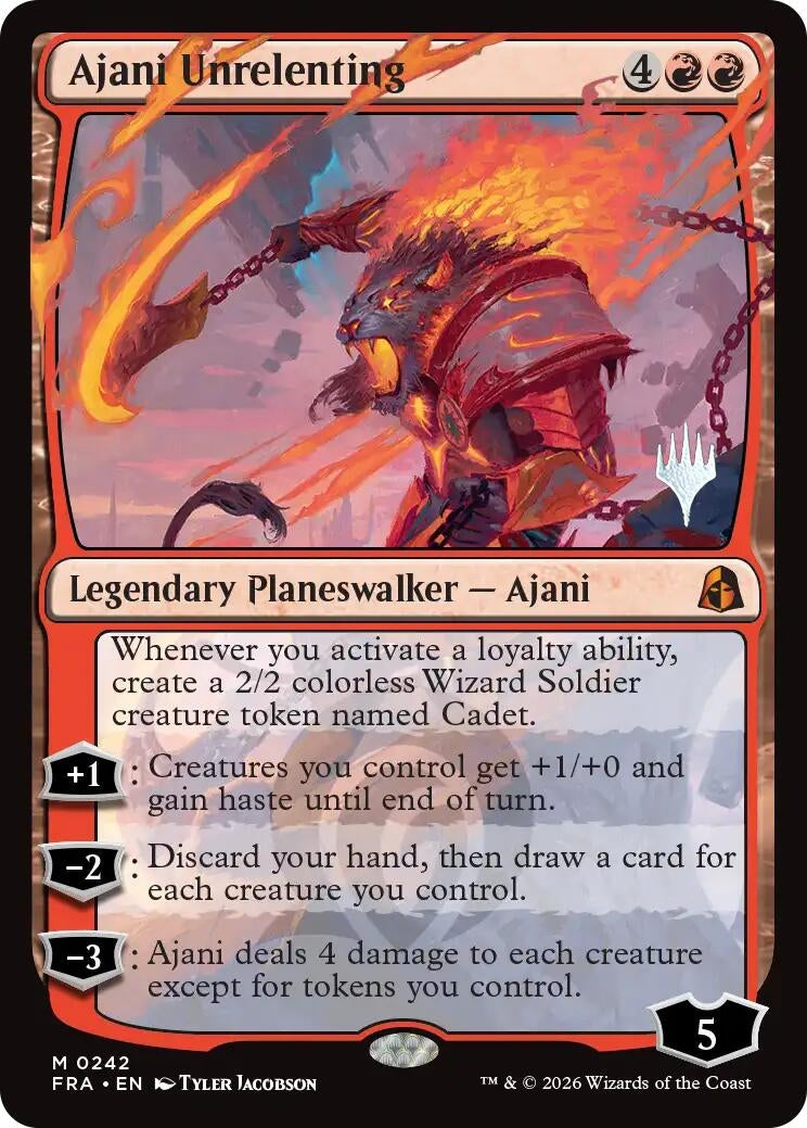 Image for Ajani Unrelenting (Promo Pack: Reality Fracture) (242) (PPFRA) - Magic: The Gathering