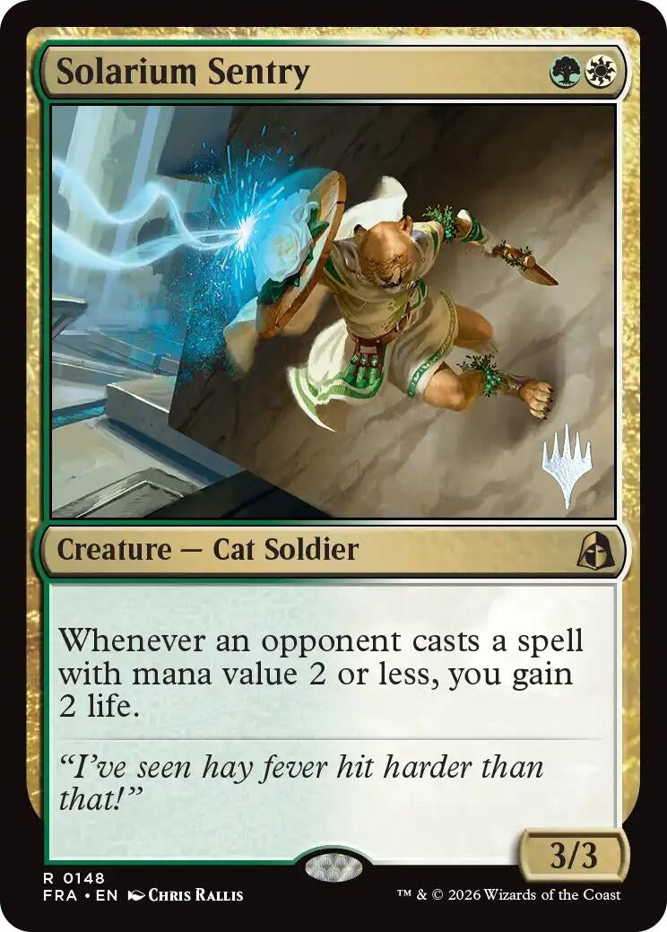Image for Solarium Sentry (Promo Pack: Reality Fracture) (148) (PPFRA) - Magic: The Gathering