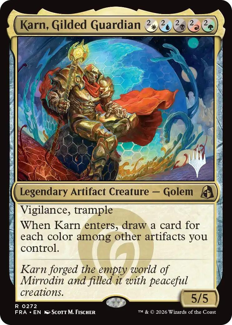 Image for Karn, Gilded Guardian (Promo Pack: Reality Fracture) (272) (PPFRA) - Magic: The Gathering