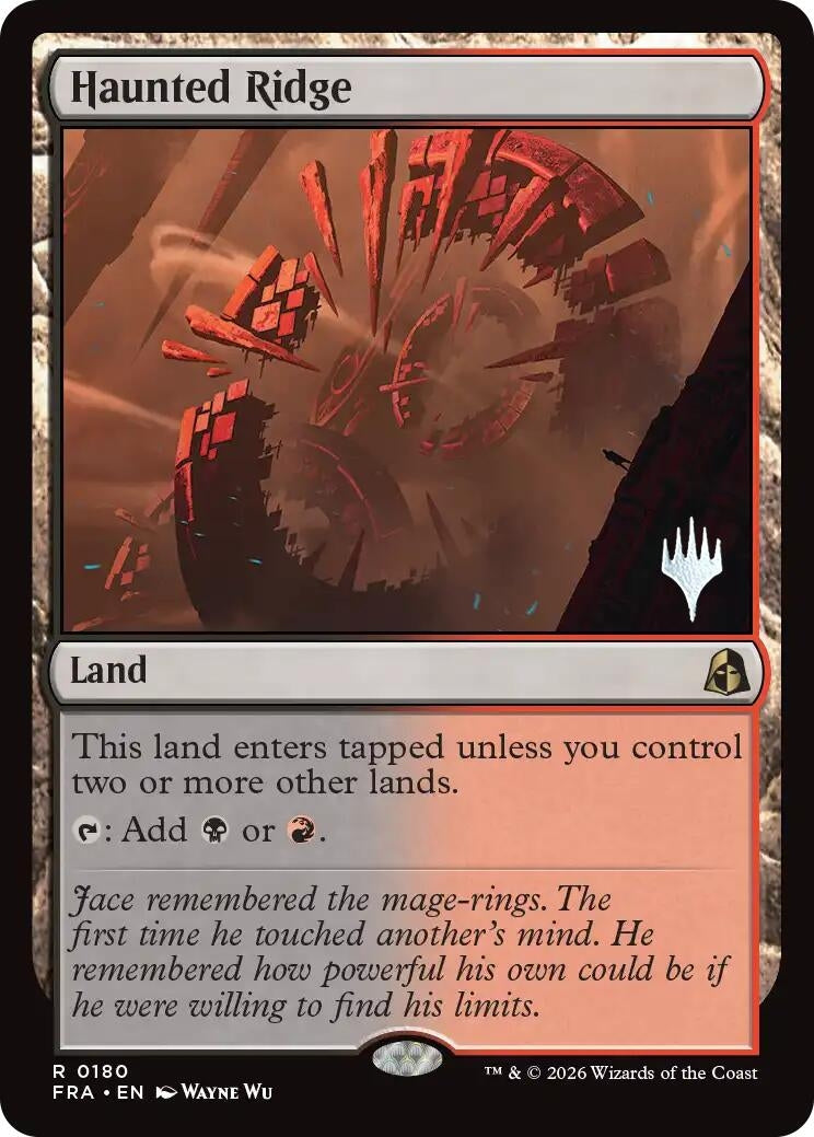 Image for Haunted Ridge (Promo Pack: Reality Fracture) (180) (PPFRA) - Magic: The Gathering