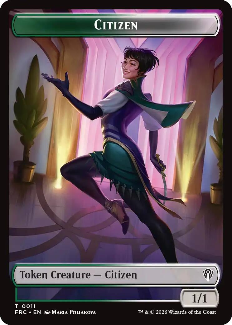 Image for Citizen // The Monarch Double-Sided Token (Commander: Reality Fracture) (11 // 17) (FRC) - Magic: The Gathering