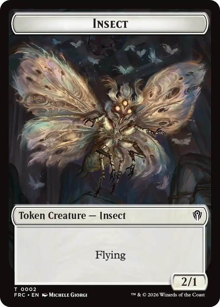 Image for Insect // Rogue Double-Sided Token (Commander: Reality Fracture) (2 // 7) (FRC) - Magic: The Gathering