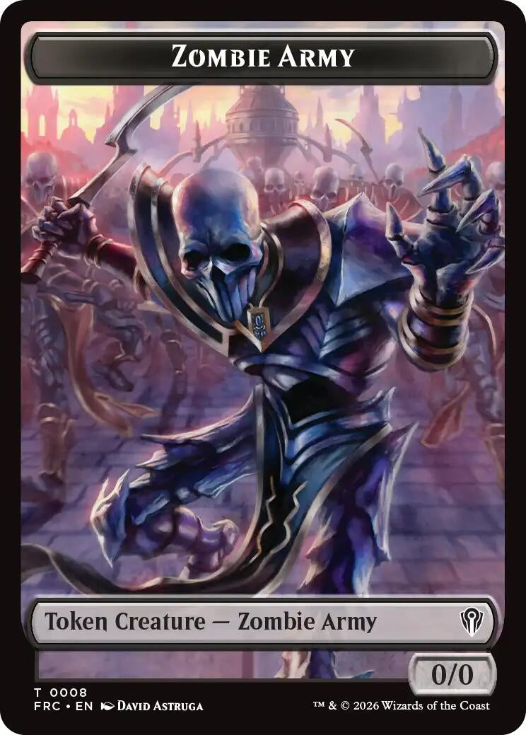 Image for Zombie Army // Goblin Double-Sided Token (Commander: Reality Fracture) (8 // 9) (FRC) - Magic: The Gathering