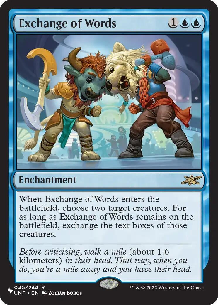 Image for Exchange of Words (The List Reprints) (45) (LIST) - Magic: The Gathering