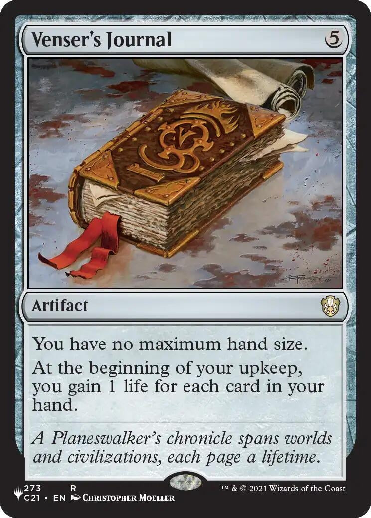 Image for Venser's Journal (The List Reprints) (273) (LIST) - Magic: The Gathering