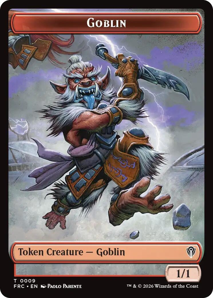 Image for Goblin // Spirit Double-Sided Token (Commander: Reality Fracture) (9 // 4) (FRC) - Magic: The Gathering
