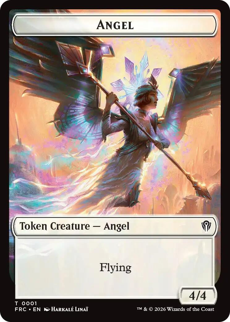 Image for Angel // Myr Double-Sided Token (Commander: Reality Fracture) (1 // 15) (FRC) - Magic: The Gathering