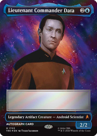 Lieutenant Commander Data (Borderless) (Signed) (Star Trek) (1703) (TRK)