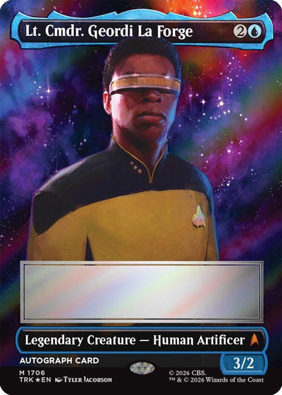Lt. Cmdr. Geordi La Forge (Borderless) (Signed) (Star Trek) (1706) (TRK)